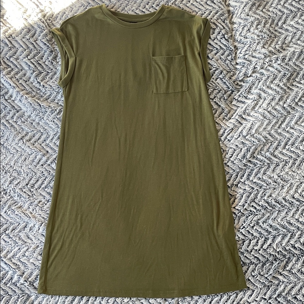 SHEIN Olive Green Midi Dress